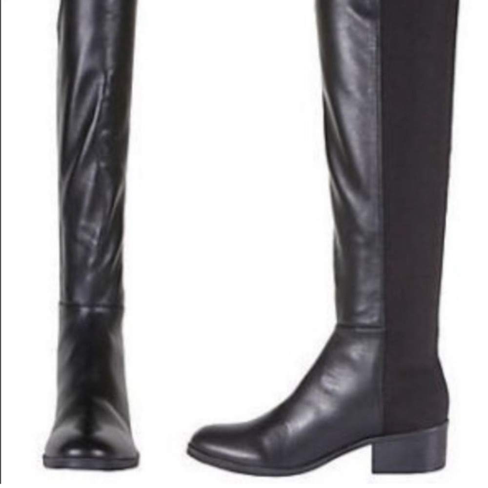 Steve Madden Haviland black leather over the knee boots
